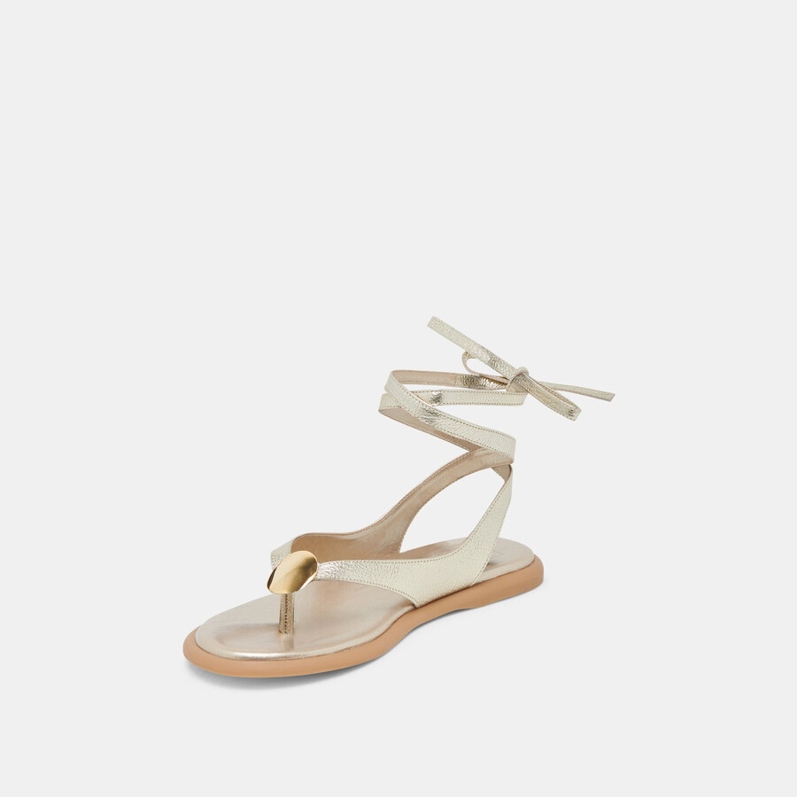 judy sandalen aus hellgoldenem leder