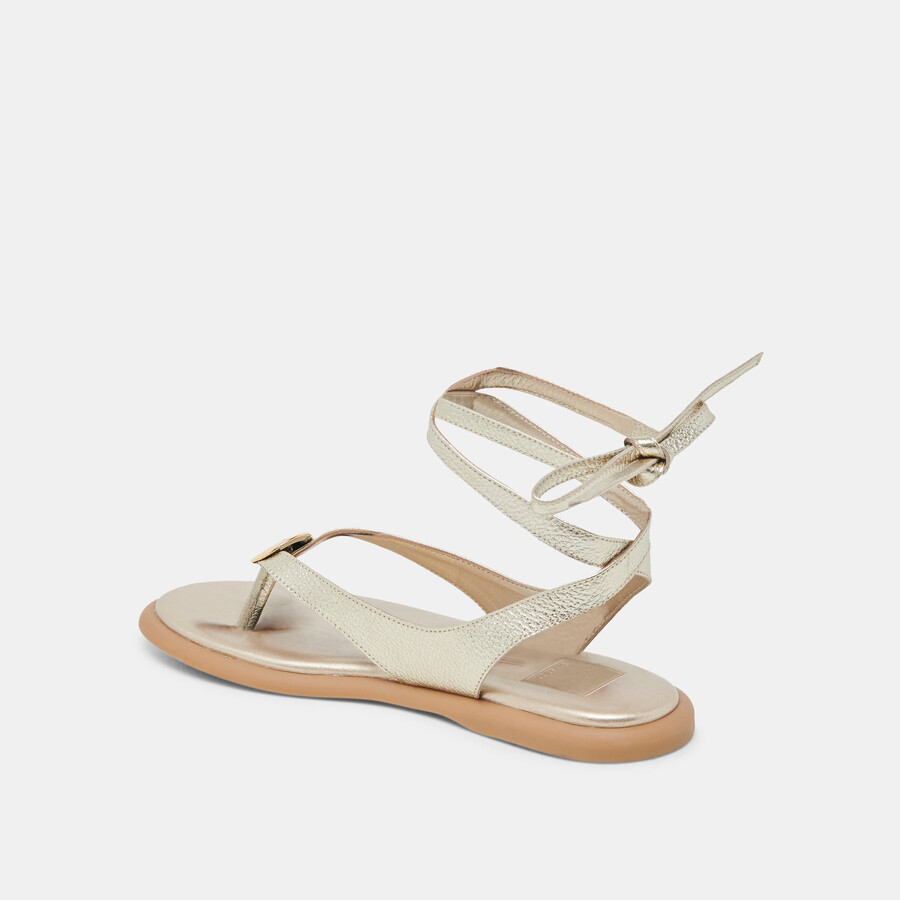 judy sandalen aus hellgoldenem leder
