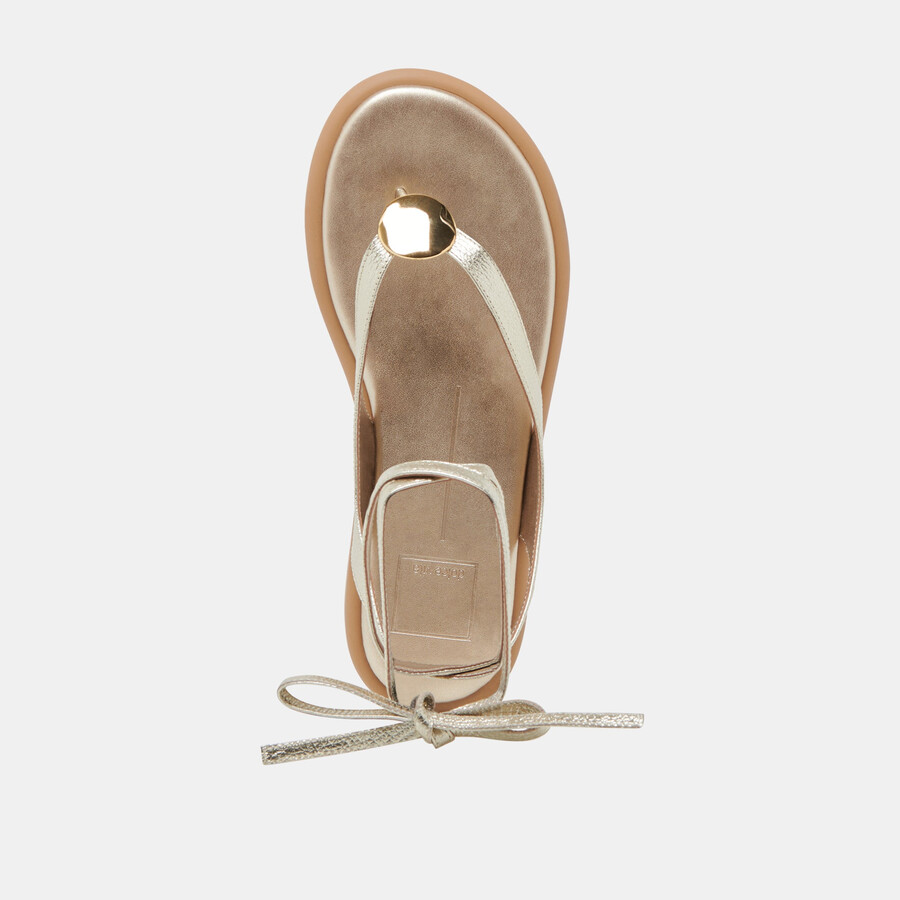 judy sandalen aus hellgoldenem leder
