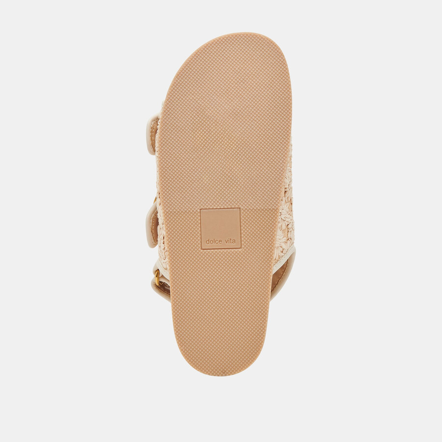starla sandalen creme floral raffia