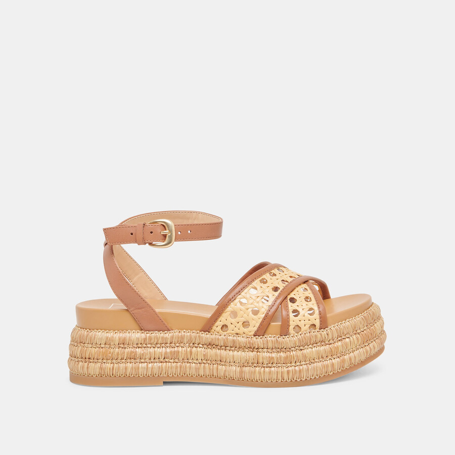 wriley sandalen sattel aus gewebtem raffia
