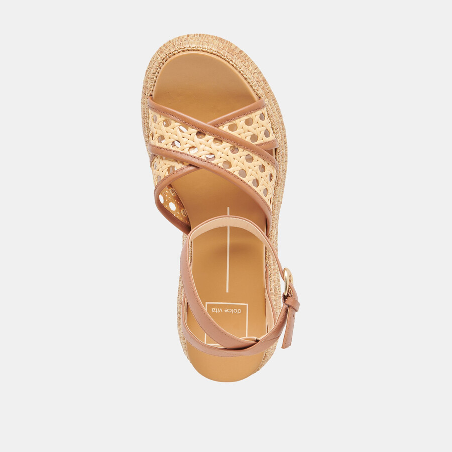 wriley sandalen sattel aus gewebtem raffia