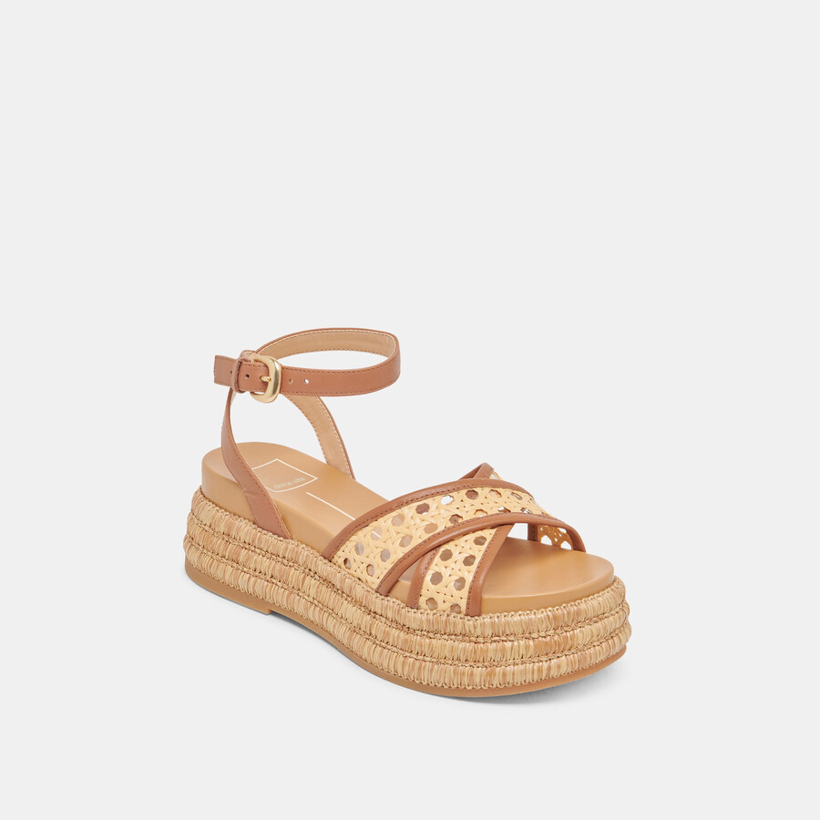 wriley sandalen sattel aus gewebtem raffia