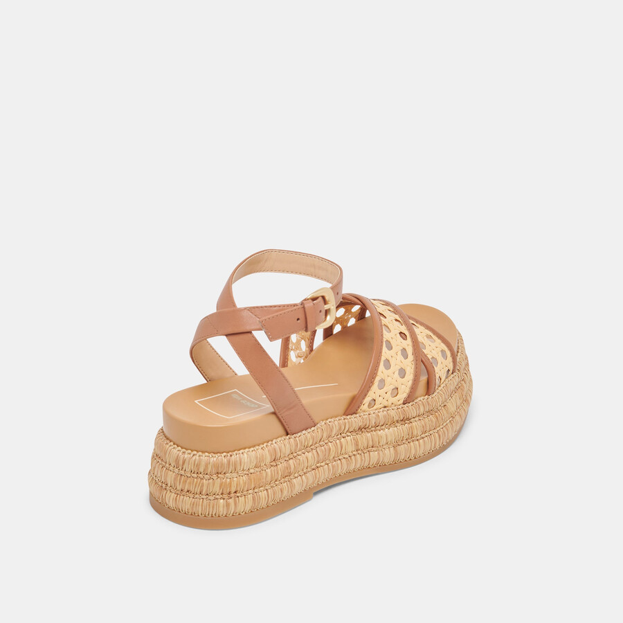 wriley sandalen sattel aus gewebtem raffia