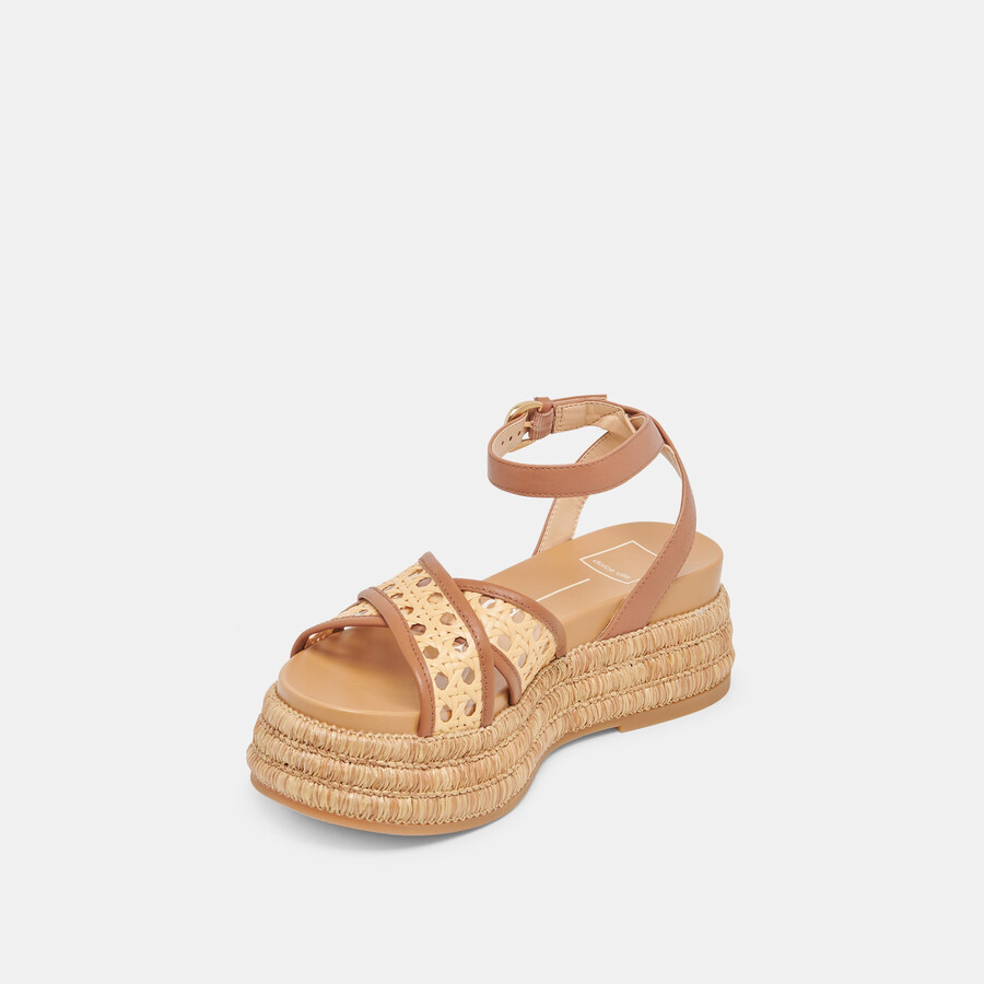 wriley sandalen sattel aus gewebtem raffia