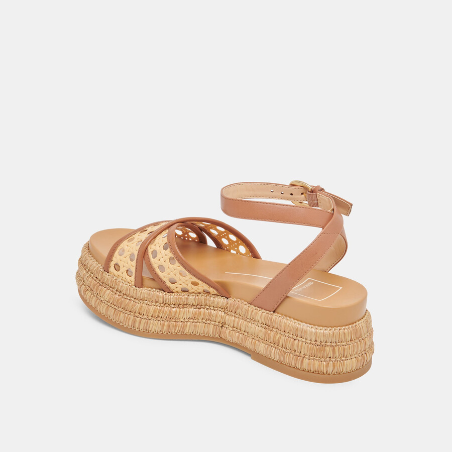 wriley sandalen sattel aus gewebtem raffia