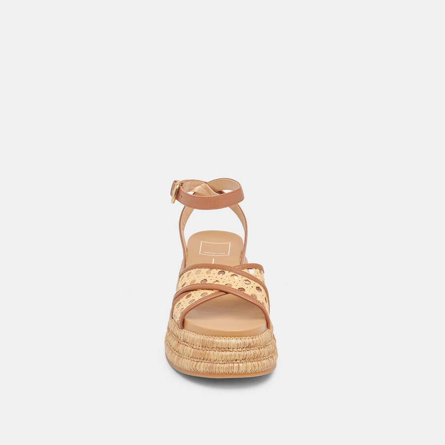 wriley sandalen sattel aus gewebtem raffia