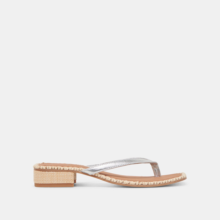 barty sandalen silber metallic leder