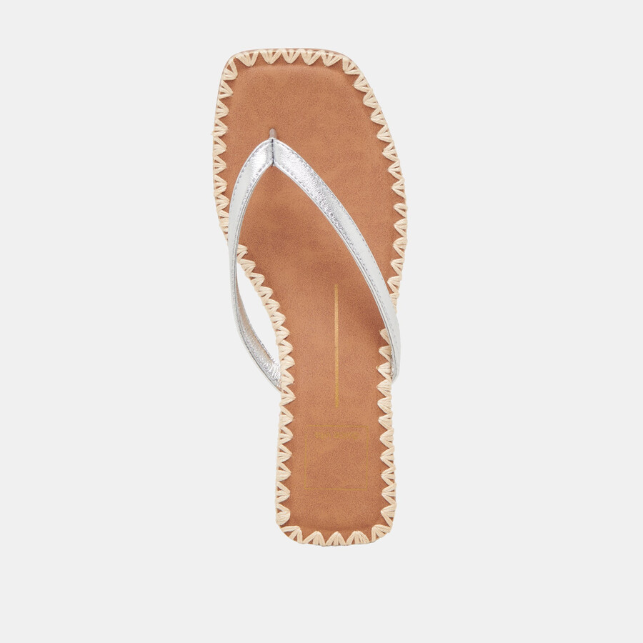 barty sandalen silber metallic leder