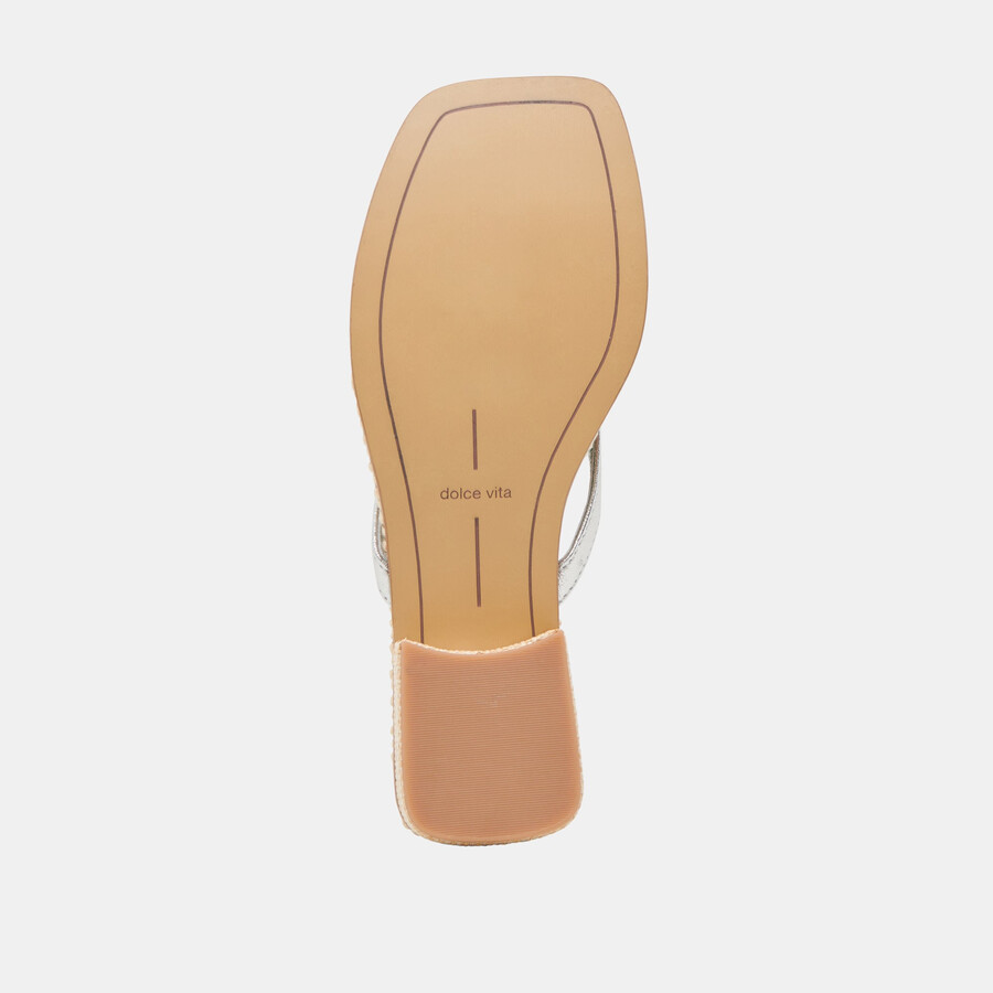 barty sandalen silber metallic leder