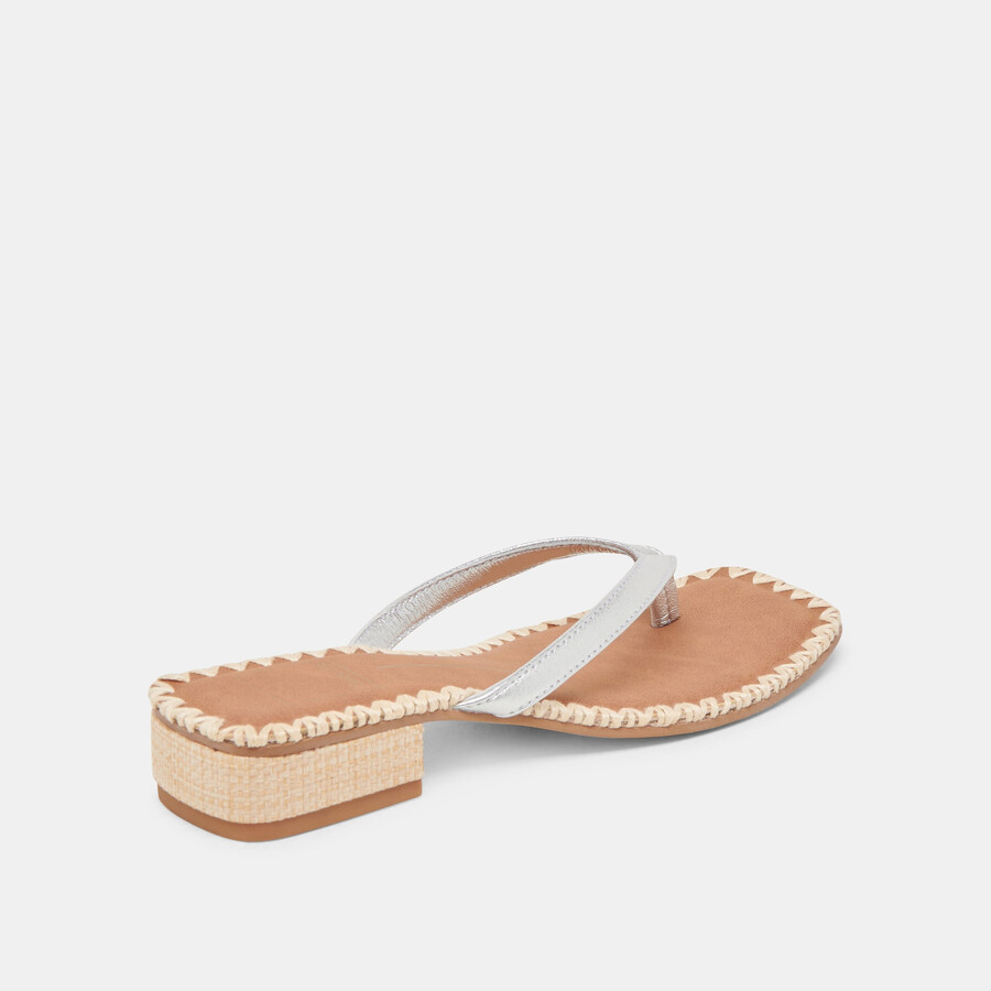 barty sandalen silber metallic leder