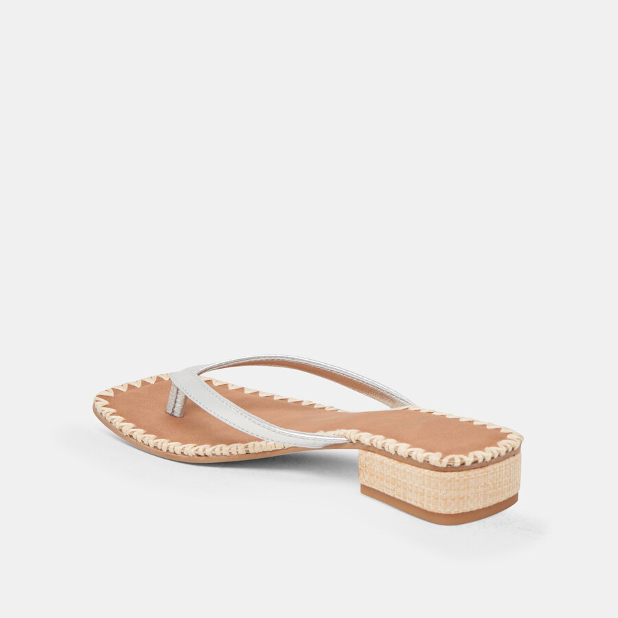 barty sandalen silber metallic leder