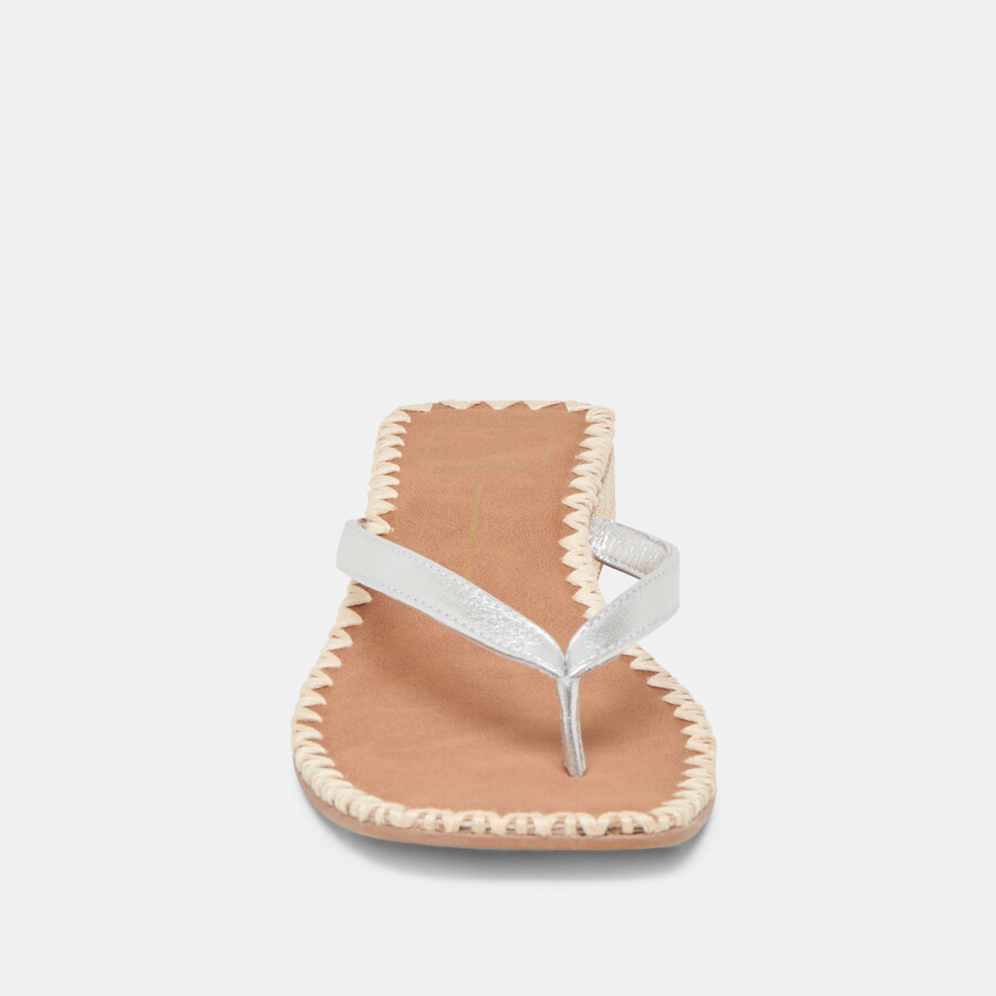 barty sandalen silber metallic leder