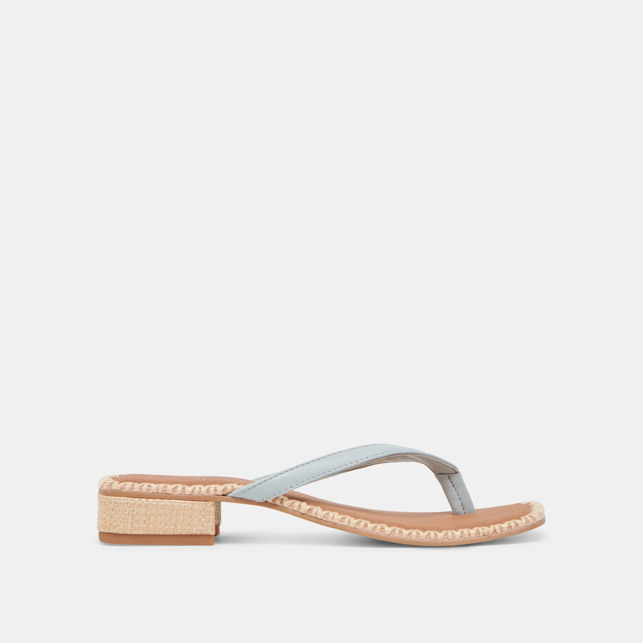 barty sandalen aus eisblauem leder