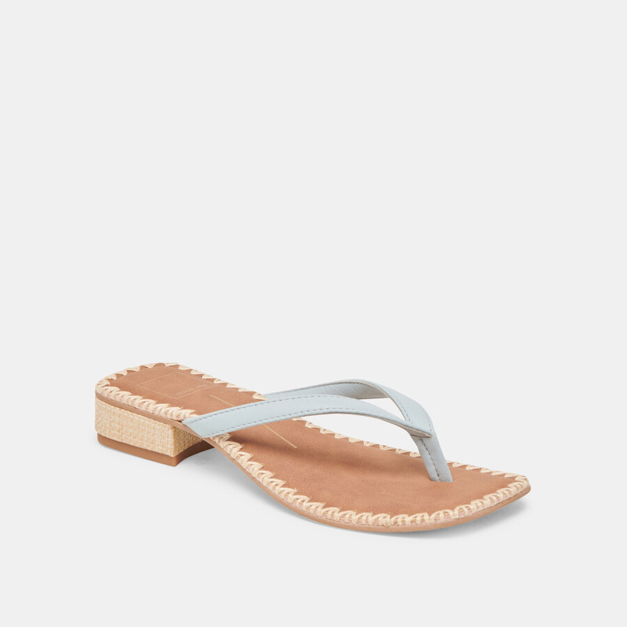 barty sandalen aus eisblauem leder