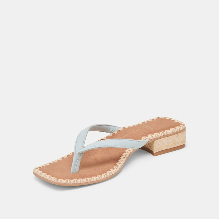 barty sandalen aus eisblauem leder