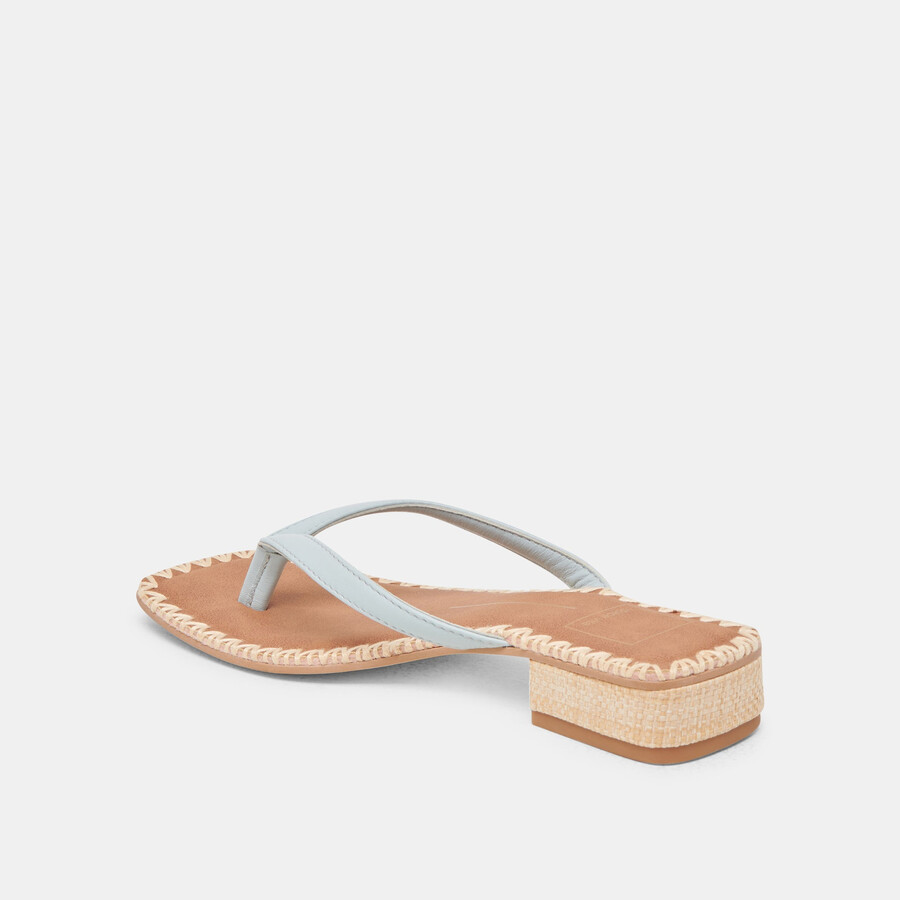 barty sandalen aus eisblauem leder