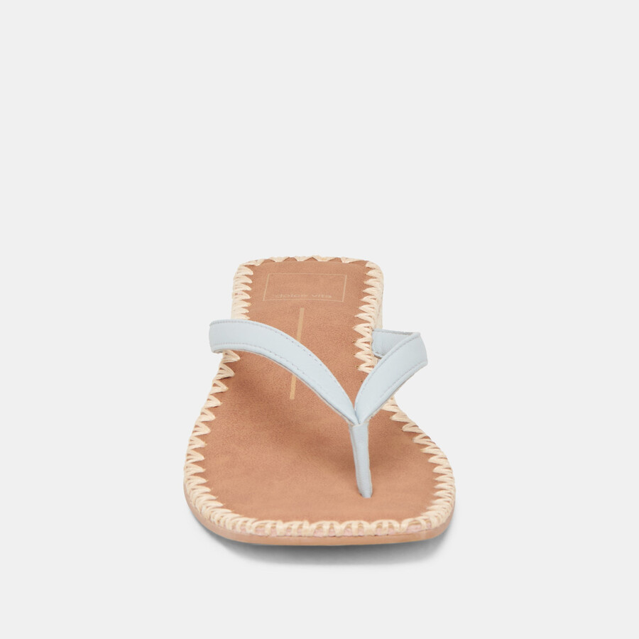 barty sandalen aus eisblauem leder