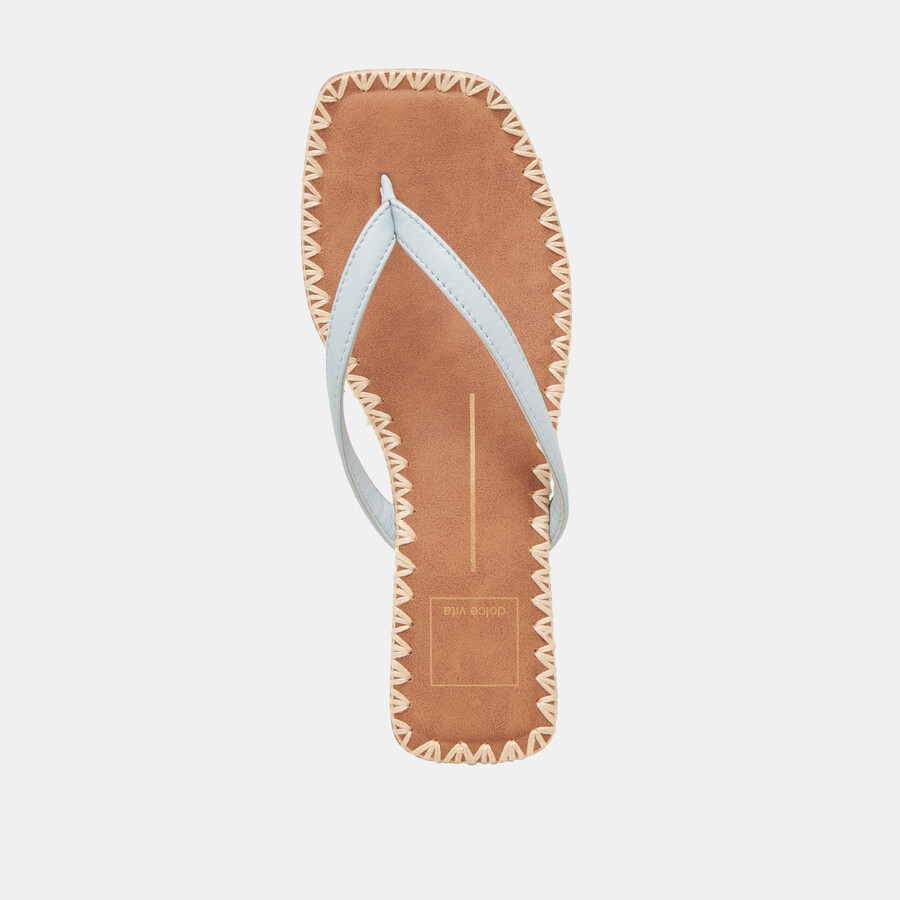 barty sandalen aus eisblauem leder