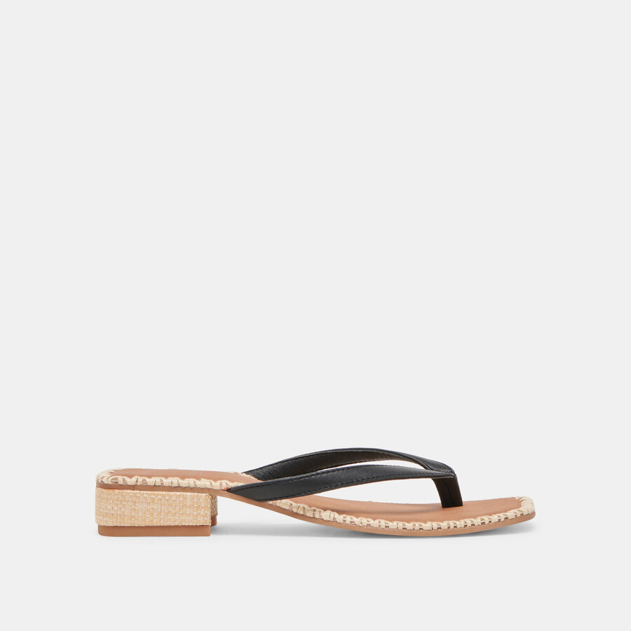 barty sandalen aus schwarzem leder