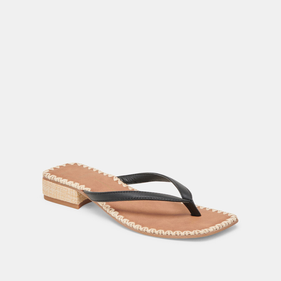 barty sandalen aus schwarzem leder