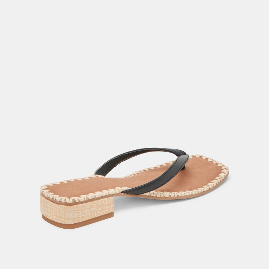 barty sandalen aus schwarzem leder