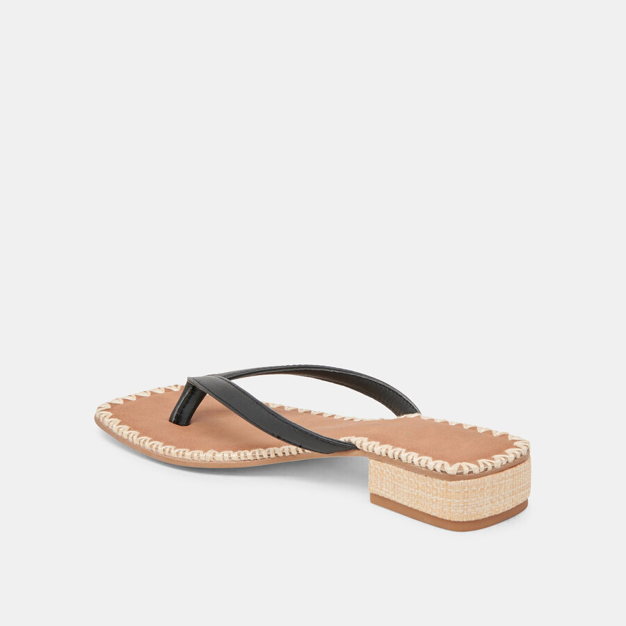 barty sandalen aus schwarzem leder