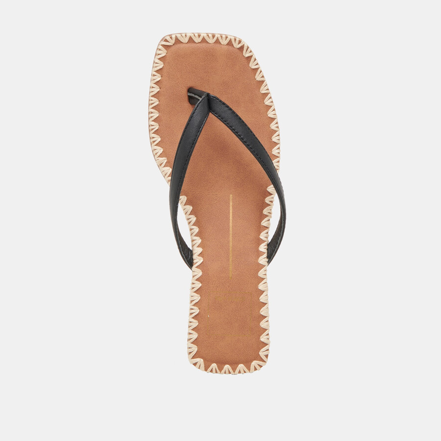 barty sandalen aus schwarzem leder