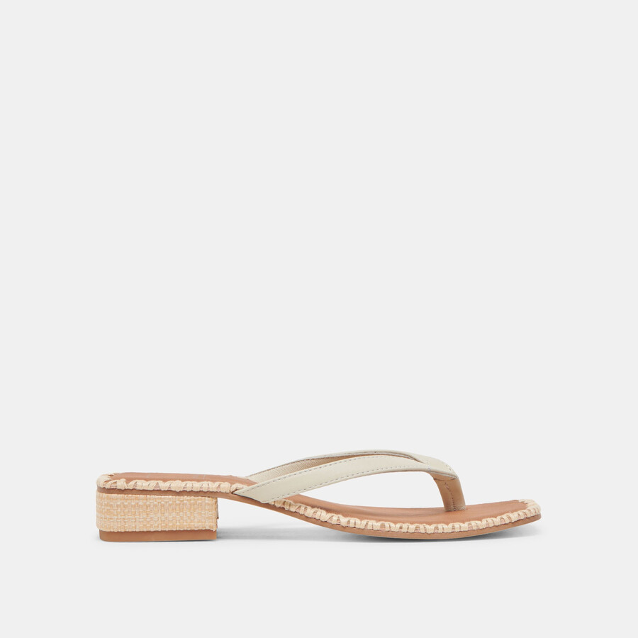 barty sandalen aus weißem leder