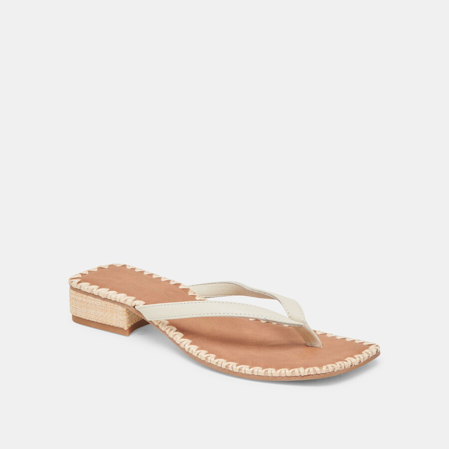 barty sandalen aus weißem leder