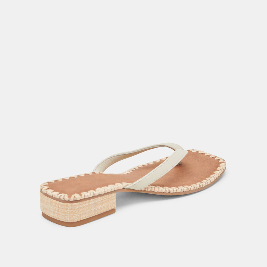 barty sandalen aus weißem leder