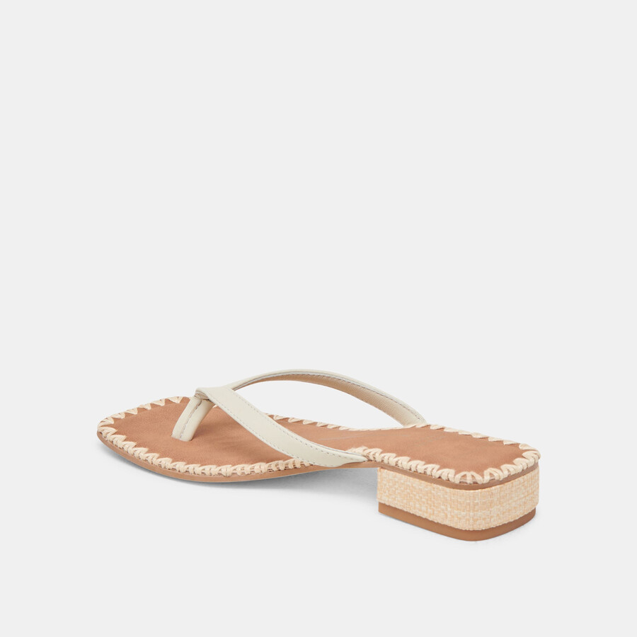 barty sandalen aus weißem leder