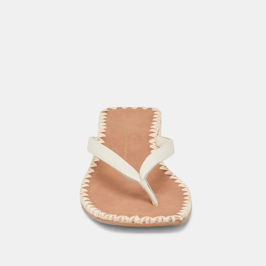barty sandalen aus weißem leder