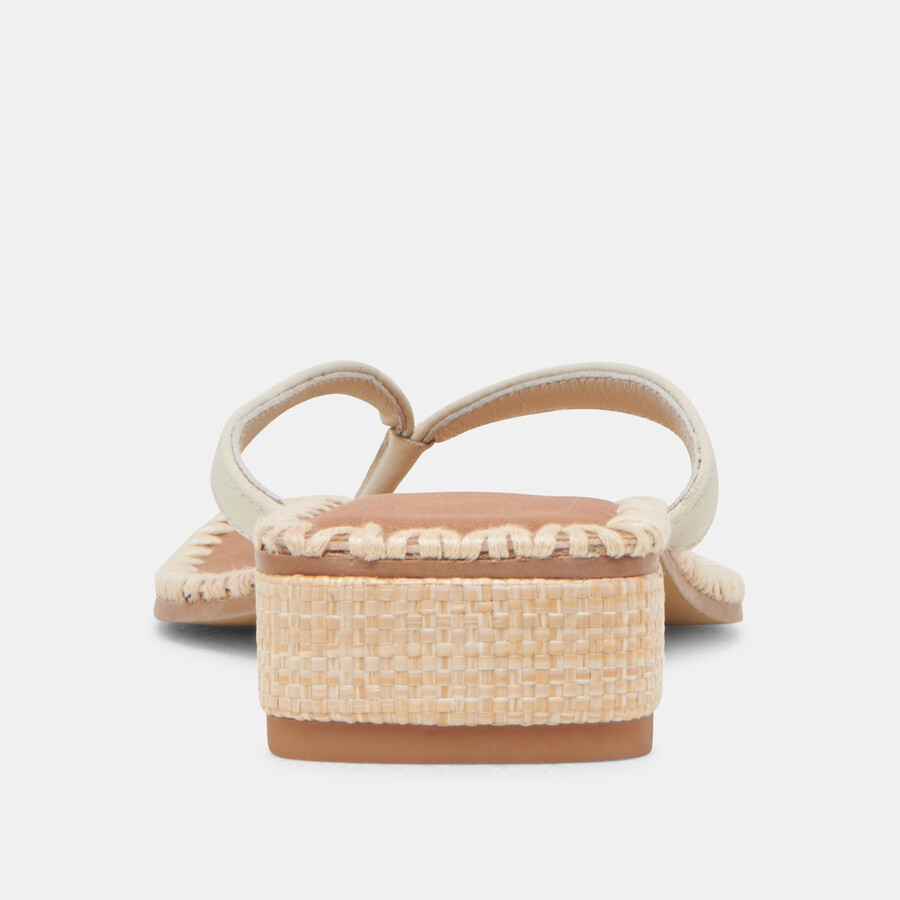 barty sandalen aus weißem leder