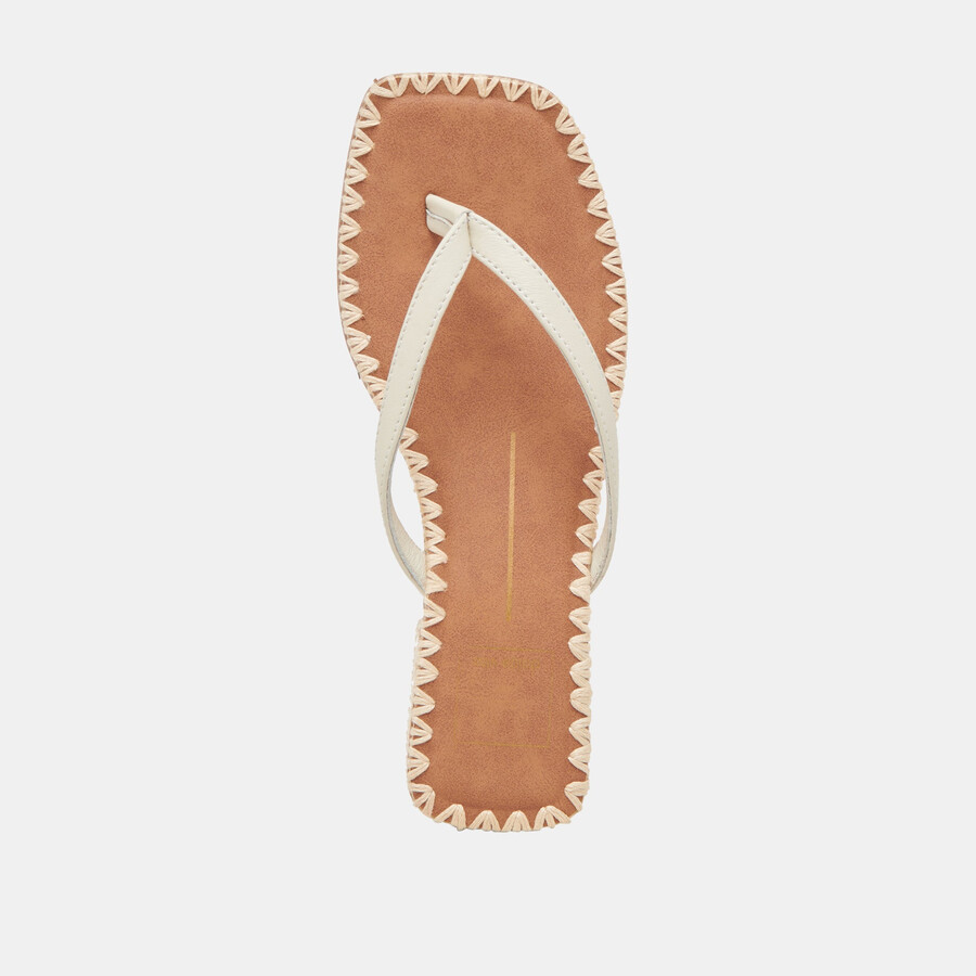 barty sandalen aus weißem leder