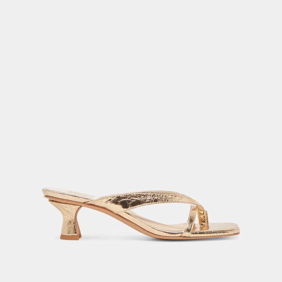 brevel heels goldfarbenes leder im used-look