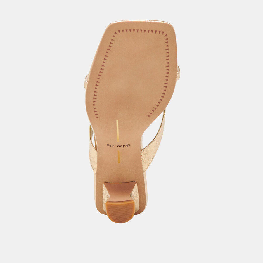 brevel heels goldfarbenes leder im used-look