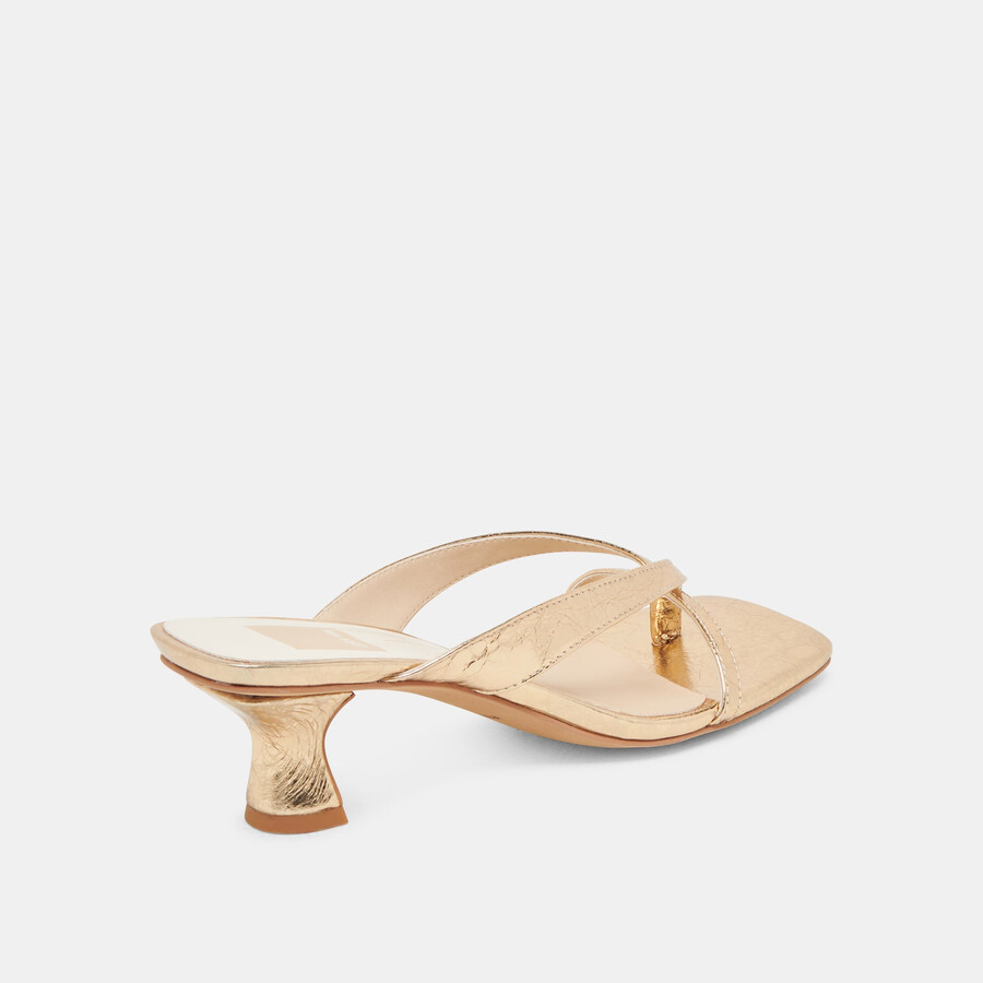 brevel heels goldfarbenes leder im used-look