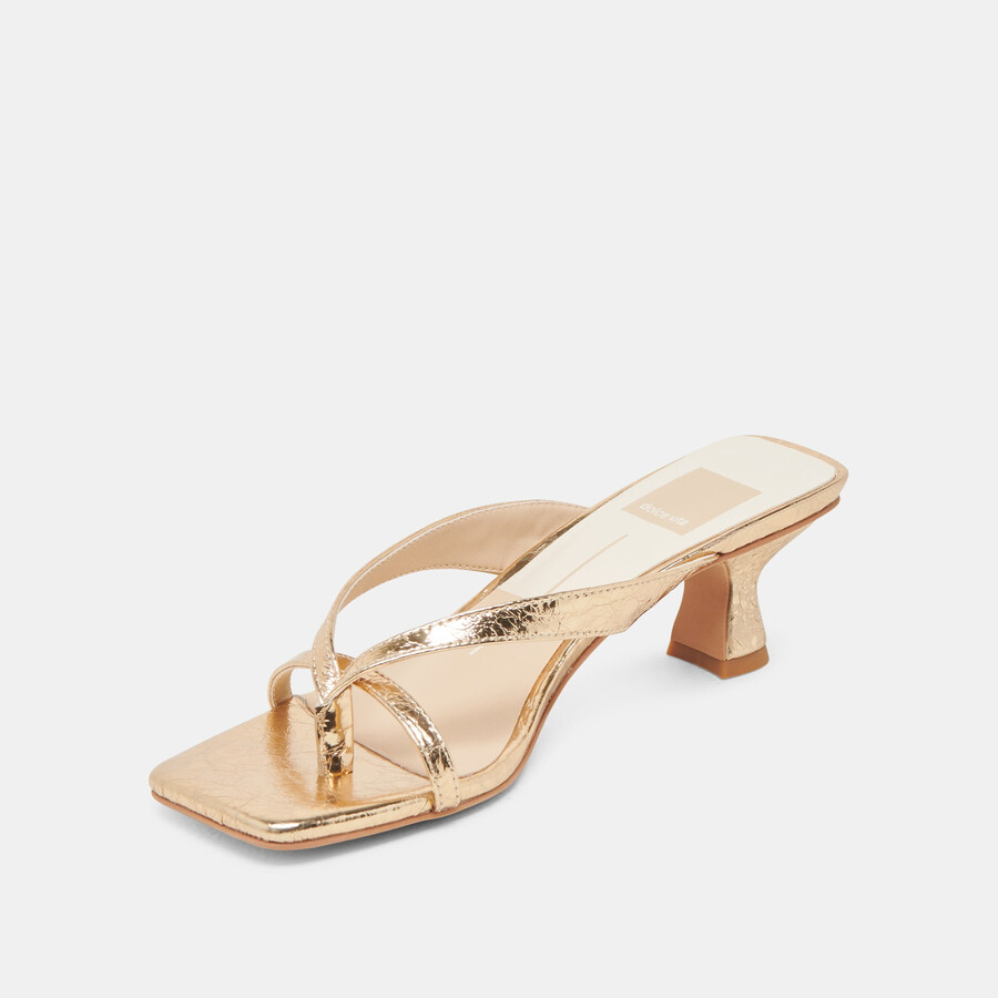 brevel heels goldfarbenes leder im used-look