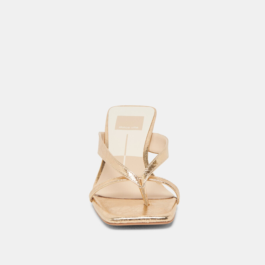 brevel heels goldfarbenes leder im used-look