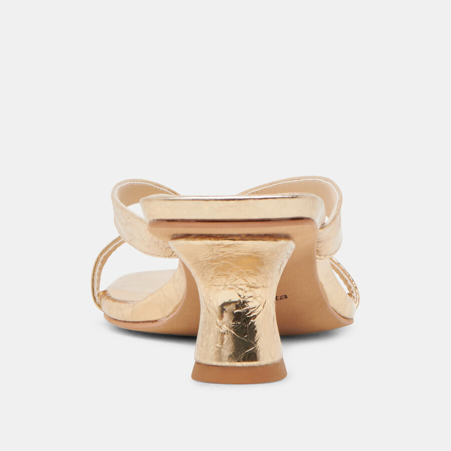 brevel heels goldfarbenes leder im used-look