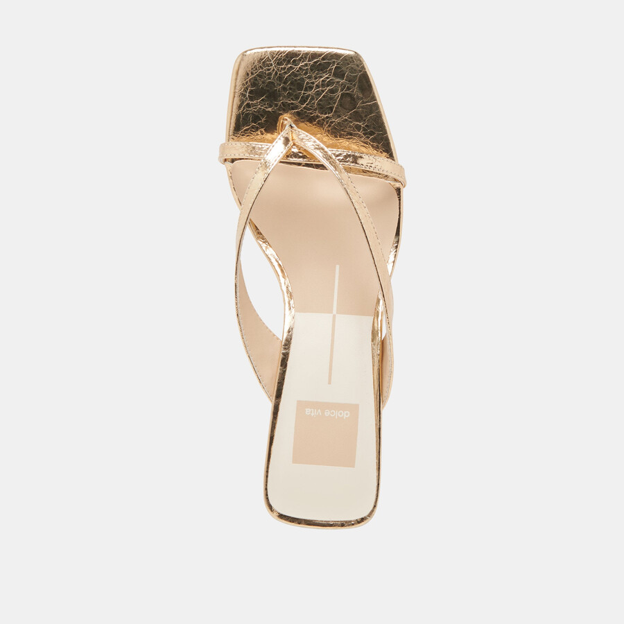 brevel heels goldfarbenes leder im used-look