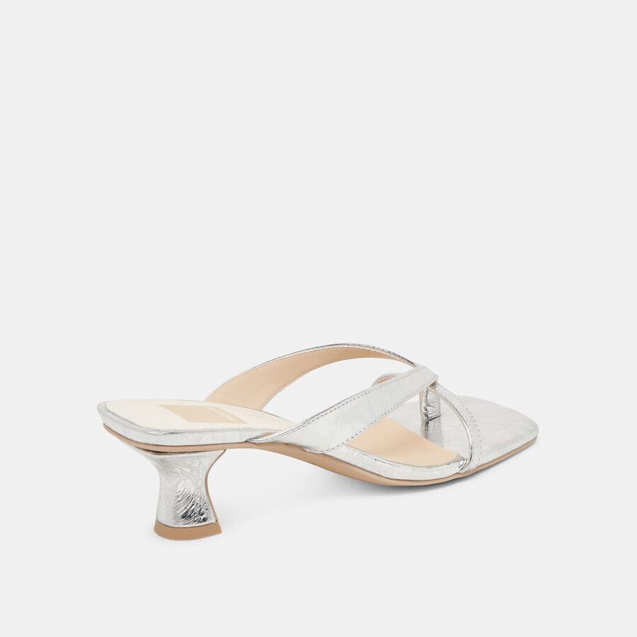 brevel heels silbernes leder im used-look