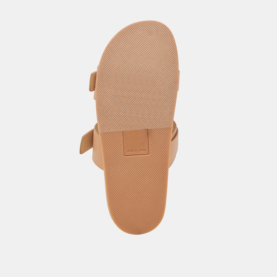 soya sandalen aus hellbraunem leder