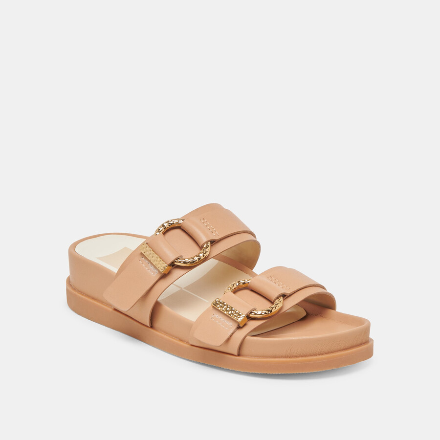 soya sandalen aus hellbraunem leder