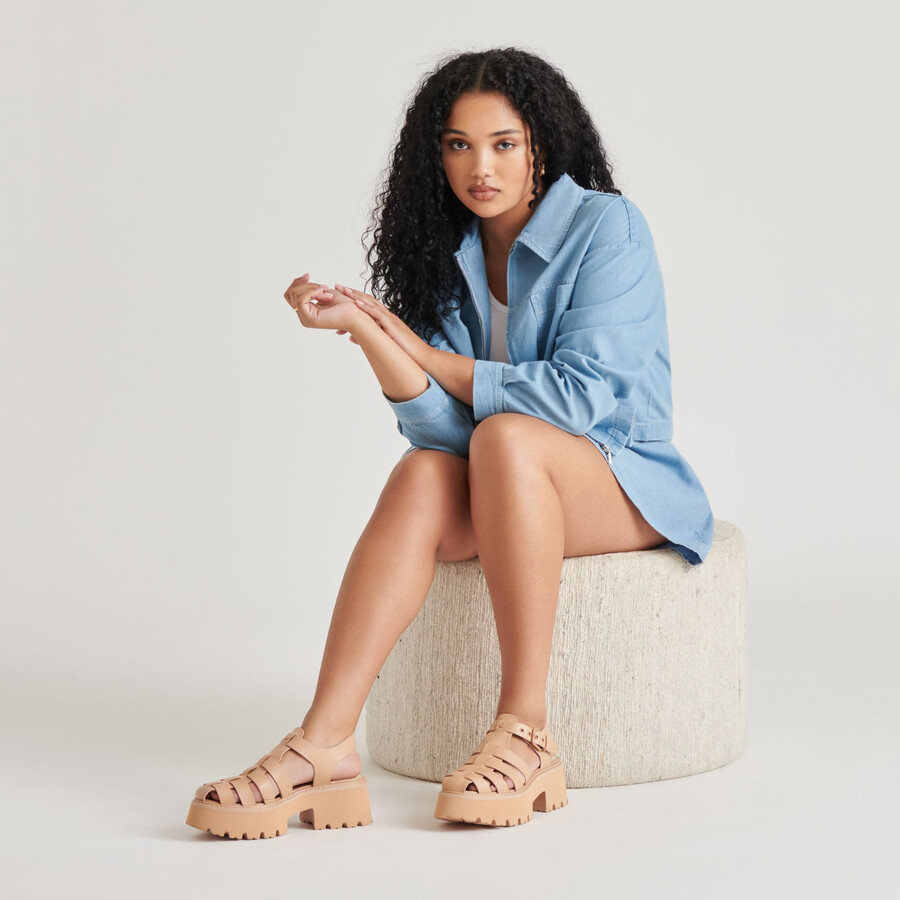 lasly tonale sandalen café leder