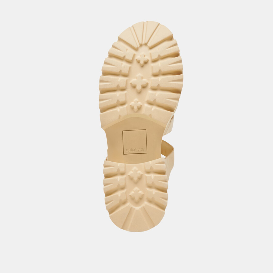 lasly tonale sandalen aus hellgelbem leder