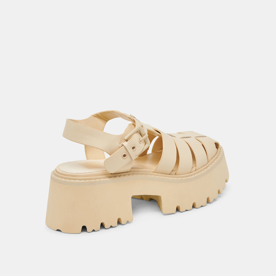 lasly tonale sandalen aus hellgelbem leder