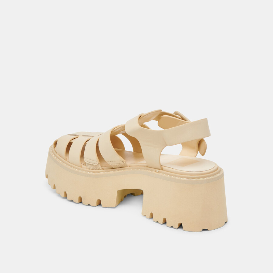 lasly tonale sandalen aus hellgelbem leder