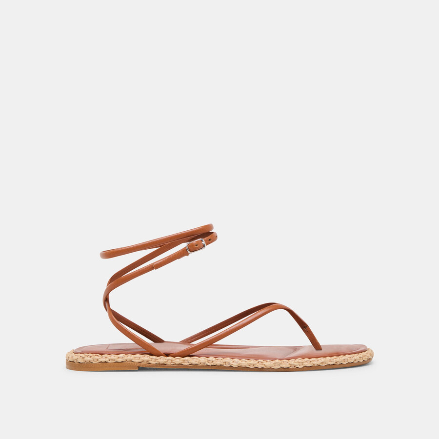 cove sandalen aus braunem leder